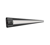 ledscom.de Luminaire d'agencement LED SIRIS noir mat, blanc chaud, 2700 K, plat, 90 cm, 963 lm, 9,5 W, 24V DC, interrupteur, système de connexion ATOM, IP20, bloc d'alimentation nécessaire (non
