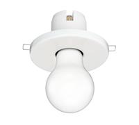 ledscom.de Plafonnier encastré en porcelaine TELA, blanc, lampe E27 incluse efficacité énergétique A, givré, (blanc chaud, 4 W, 935lm)