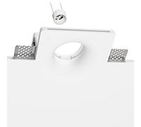 ledscom.de Plafonnier encastré GIEDI, plâtre, blanc mat, 12 x 12cm, 1x GU10 max. 15W