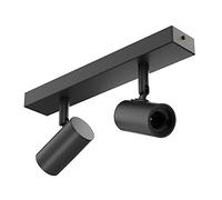 ledscom.de Plafonnier FARE, 2 flammes, noir mat, 2x E27 max. 60W