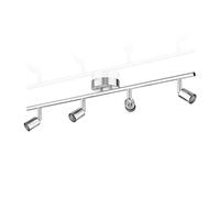 ledscom.de Plafonnier LUNARA, 4-flamme, inox mat, 4x GU10 max. 25W