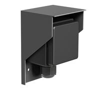 ledscom.de Prise extérieure/humide PIWI, en saillie, IP44, 1x Schuko, 16A/230V, acier inoxydable, plastique, anthracite