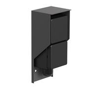 ledscom.de Prise extérieure/humide PIWI, en saillie, IP44, 2x Schuko, 16A/230V, inox, plastique, anthracite, verticale