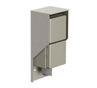 ledscom.de Prise extérieure/humide PIWI, en saillie, IP44, 2x Schuko, 16A/230V, inox, plastique, verticale