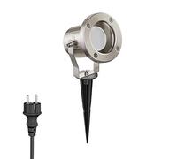 ledscom.de Projecteur de jardin piquet de terre MIBU pour l'extérieur inox chromé mat lampe LED GU10 gradable 3 niveaux blanc W 609lm