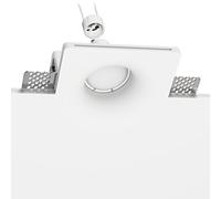 ledscom.de Spot LED encastré en plâtre GIEDI DIY, ampoule GU10 450lm incluse, blanc chaud