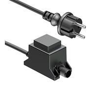 ledscom.de Transformateur/alimentation pour LED 10W pour système enfichable NEMO, fiche, 12V AC, noir, IP65