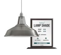 LEDSone Abat-jour en métal nickel satiné dans un style rétro moderne pour plafonnier, abat-jour pour lampes suspendues industrielles vintage, chambre à coucher, cuisine et salle de bain