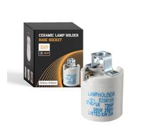 LEDSone Céramique Porcelaine ES27 E27 Edison Vis Chaleur Lampe Vintage Porte-Ampoule avec Support de Montage (1 Pc, Forme 6)