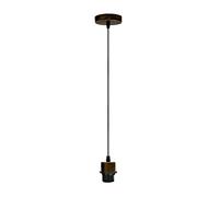LEDSone Ensemble de suspension en métal E27 avec anneau de verrouillage pour abat-jour avec câble PVC de 1 m, style vintage industriel Edison 60 W E27