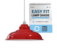 LEDSone Industriel Pendentif Plafonnier Abat-jour, Rétro Cuisine Pendentif Plafonniers Vintage Métal Loft Bar Suspendu Éclairage Rustique Suspension Abat-jour (Rouge1)