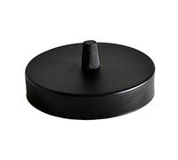LEDSone Kit de plafonnier industriel simple avec rosace 120 mm pour suspension, plafonnier mural, lustre, trou unique noir avec support de plaque de plafond.