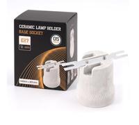 LEDSone Lot de 5 supports d'ampoule vintage Douille E27 Porcelaine à vis Edison avec support de montage