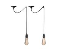 LEDSone Lustre suspendu araignée à une voie, plafonnier vintage E27, luminaire industriel pour chambre, cuisine, bar et autres lieux (Laiton vert, with bulb)