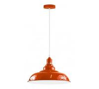 LEDSone Plafonnier moderne vintage industriel rétro en métal avec abat-jour réglable pour Restaurant Salle à manger Restauran (orange)