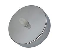 LEDSone Rosace de plafond vintage couleur chrome parfaite pour câble flexible en tissu, plaque de montage pour plafonnier en métal de 100 mm avec accessoires pour plafonnier et applique murale