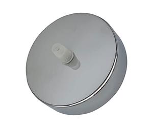 LEDSone Rosace de plafond vintage couleur chrome parfaite pour câble flexible en tissu, plaque de montage pour plafonnier en métal de 100 mm avec accessoires pour plafonnier et applique murale