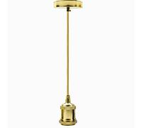 LEDSone Suspension vintage en métal doré français 7 cm de hauteur E27 support de lampe de style industriel câble réglable câble facile à installer.