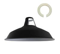 LEDSone Suspensions de plafond industrielles, abat-jours de style rétro vintage en forme de grange à fentes pour lampes de plafond suspendues (Noir)