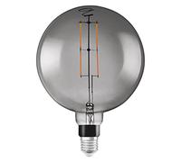 LEDVANCE Ampoule LED intelligente avec Wifi, culot E27, gradable, blanc chaud (2500K), forme de globe, filament clair dans un verre fumé, remplacement des ampoules 37W, contrôlable avec Alexa, Google