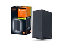 LEDVANCE Applique d'extérieur ENDURA Classic Square Updown, noir, culot GU10 (max 35W), peut être équipée d'une lampe normale ou intelligente, types down ou up/down, protection IP44