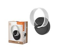LEDVANCE Applique murale décorative Decor Circle, 1 lampe, 8W, 800lm, 3000K/4200K/6500K, blanc chaud/blanc froid/lumière du jour, plastique, noir