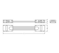 Ledvance Connecteurs de bande LED RVB CSW/P4/50 Lot de 2