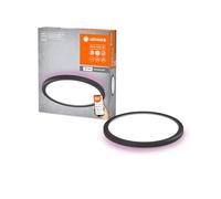 LEDVANCE Dalle LED SMART+ ORBIS WiFi, noir, 19W, 1790lm, 235mm, blanc réglable (2700K-6500K), cadre avec lumière de couleur RVB, dimmable, contrôlable par application, compatible Amazon, Google, etc.