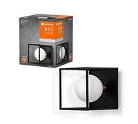 LEDVANCE DECOR Applique salle de bain carrée, 150X150 IP44, noire, culot G9 pour remplacement de lampe, peut être équipée d'une lampe normale ou intelligente, protection IP20