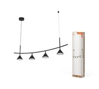 LEDVANCE Decor Fuji 4XPendant Linear 16W 930 Noir - Lampes pendulaires