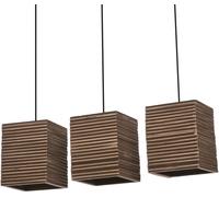 LEDVANCE Decor Pendentif carré en carton 3XE27 Marron - Lampes pendulaires