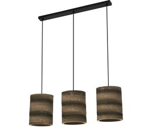 LEDVANCE Décor Pendule cylindrique en carton 3XE27 Marron - Lampes pendulaires