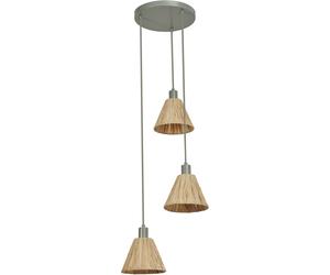 LEDVANCE Décor Plaque suspendue Raffia 3XE27 Vert - Lampes pendulaires