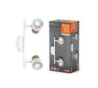 LEDVANCE Spot décoratif Cork GU10 Blanc 2x3,4W 927 DIM - Lampes murales et de plafond