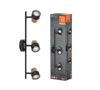LEDVANCE Decor Spot Cork GU10 Noir 3x3,4W 927 DIM - Lampes murales et de plafond