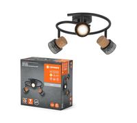 LEDVANCE Spot décoratif Cork GU10 noir spirale 3x3,4 W 927 DIM - Lampes murales et de plafond