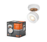 LEDVANCE DECOR SPOT PLUTO, 4,8W, 300lm, blanc, lampe spot, têtes réglables, utilisation polyvalente, spot d’intérieur, ton blanc chaud, finition supérieure, montage facile