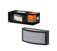 LEDVANCE ENDURA CLASSIC CUADRA luminaire d'extérieur, applique murale, douille E27, gris foncé, aluminium, installation rapide & facile, diffuseur dépoli, indice de protection IP65, utilisation en ext
