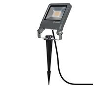 LEDVANCE Endura Flood Spike LED | Projecteur Piquet Extérieur | Gris foncé | 20 Watts - 1700 Lumens | Blanc Chaud 3000K | Etanche IP65 4058075206861