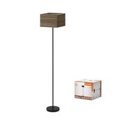 LEDVANCE lampadaire Decor Cardboard Square marron en carton ondulé, léger, E27, hauteur 1600 mm, abat-jour en matériau recy urabgrâce à une source lumineuse remplaçable, facià installer