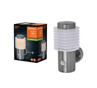 LEDVANCE Lampe d’ext. ENDURA STYLE RONDO WALL SEN, 9,5W, 700lm, applique murale, acier inoxydable, détecteur de mouvement, capteur de lumière du jour, IP44, température de couleur 3000K, blanc chaud