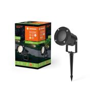 LEDVANCE Lampe d’extérieur ENDURA HYBRID NAUT SPIKE, lampe hybride, 2W, 100lm, ton blanc chaud, température de couleur 3000K, noir, plastique, IP44 et IP67, fonctionnement solaire et réseau