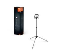 LEDVANCE Lampe de travail LED portable pour applications extérieures, Worklight Value avec trépied pliable et 1x projecteur 30W, blanc lumière du jour (6500K), gris foncé, 1 pièce