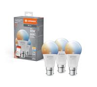 LEDVANCE Lampe LED intelligente avec technologie WiFi, B22d-base, optique dépolie,Couleur de lumière modifiable (2700K-6500K), 806 Lumen, Remplacement de la traditionnelle 60W-Ampoules 3-Pack