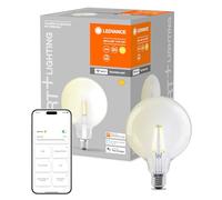 LEDVANCE Lampe LED intelligente avec technologie WiFi, douille E27, dimmable, blanc chaud (2400 K), remplace les lampes à incandescence par 60W, SMART+ WiFi Globe Edison Dimmable, paquet de 1