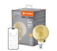 LEDVANCE Lampe LED intelligente Gold 6 W, 2400 K, E27, 125 mm x 178 mm, technologie Wi-Fi, ampoule à intensité variable dans le monde entier contrôlable via une application et un assistant vocal