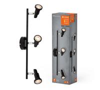 LEDVANCE Spot LED GU10 Noir 3 x 3,4 W 927 DIM - Lampes murales et de plafond