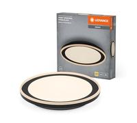LEDVANCE LED ORBIS Pederson avec anneau en plastique, noir, 24W, 1450lm, 3000K, blanc chaud convivial 830, diamètre 450 mm, protection IP20, vis de montage et chevilles incluses