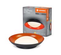 LEDVANCE LED Orbis Plate, noir-orange, 19W, 1000lm, 3000K, 310mm, blanc chaud convivial 830, dimmabsur 3 niveaux par coup de pied, protection IP20, vis de montage et chevilles incluses