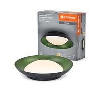 LEDVANCE LED Orbis Plate, noir-vert, 19W, 1000lm, 3000K, 310mm, blanc chaud convivial 830, dimmabsur 3 niveaux par coup de pied, protection IP20, vis de montage et chevilles incluses